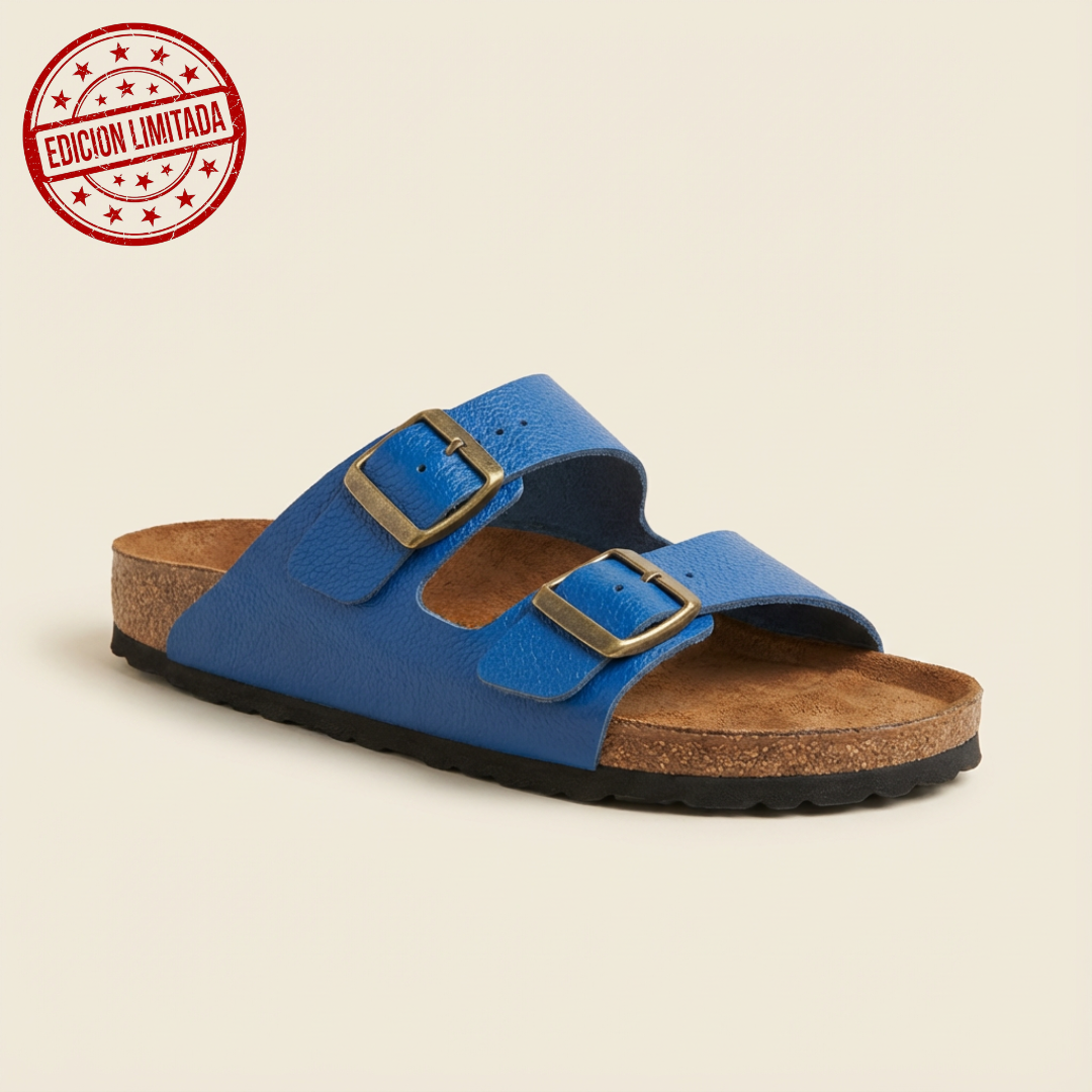 Sandalia ÁUREA en cuero suela negra | Nueva Colección