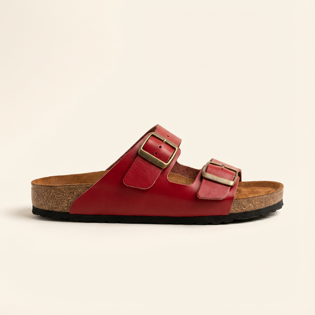 Sandalia ÁUREA en cuero suela negra | Nueva Colección