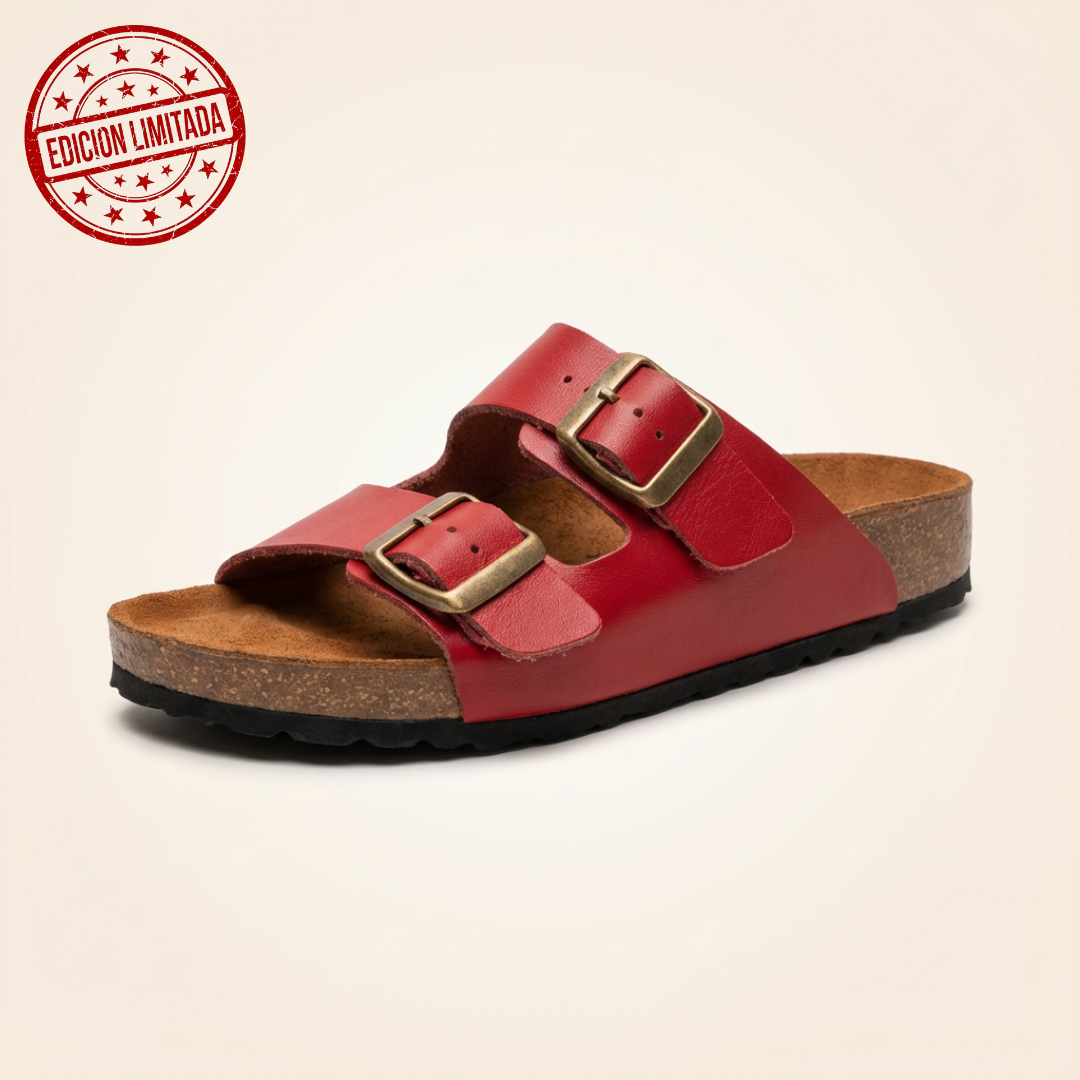 Sandalia ÁUREA en cuero suela negra | Nueva Colección