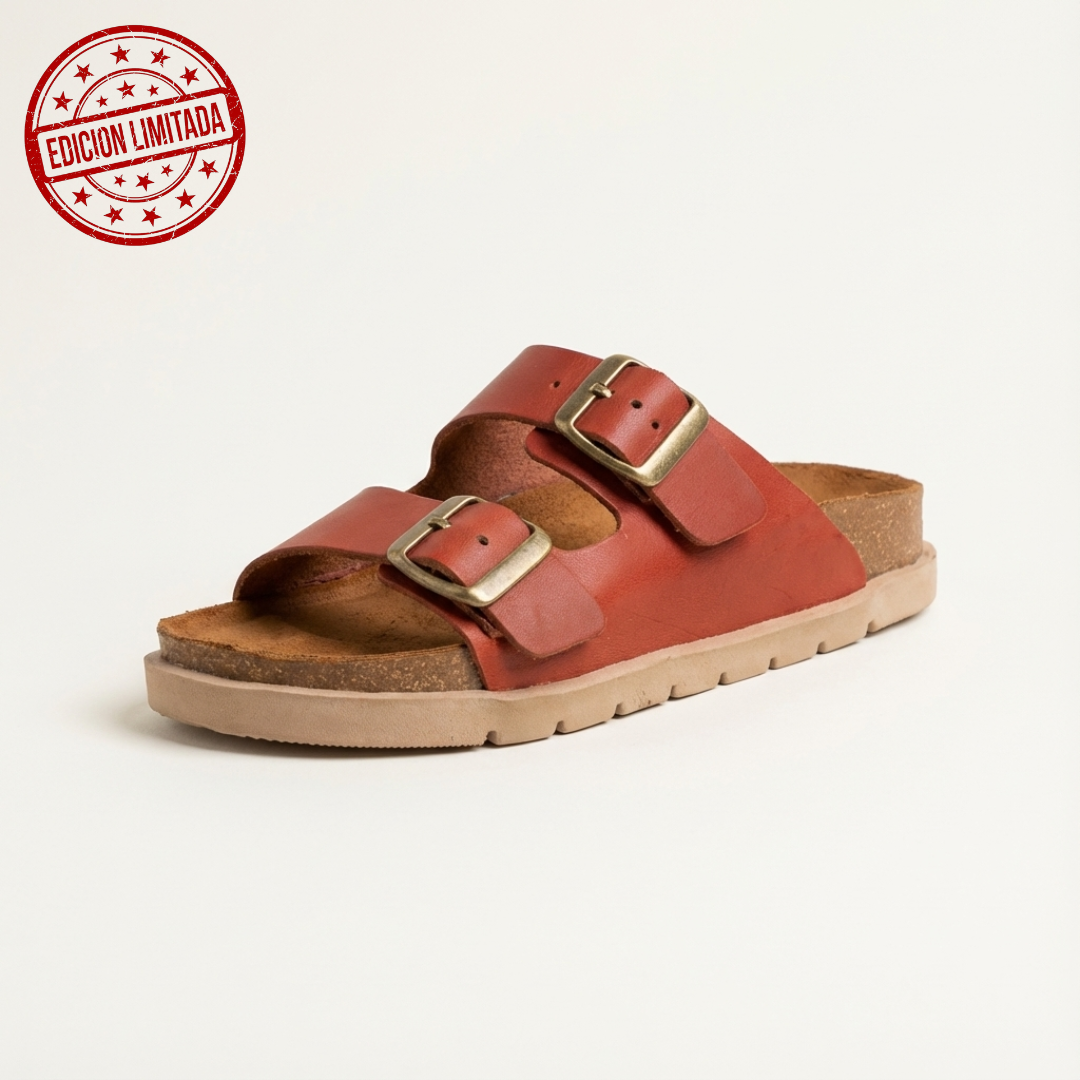 Sandalia ÁUREA en cuero suela ocre | Nueva Colección