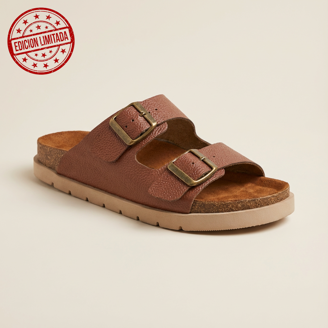 Sandalia ÁUREA en cuero suela ocre | Nueva Colección