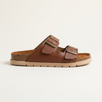 Sandalia ÁUREA en cuero suela ocre | Nueva Colección