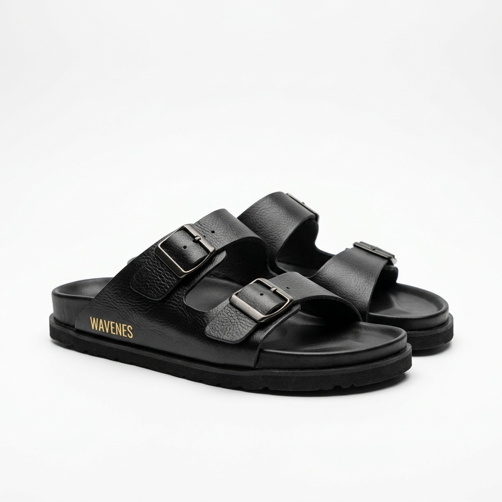 Sandalias en Cuero para Hombre Adventures Negras