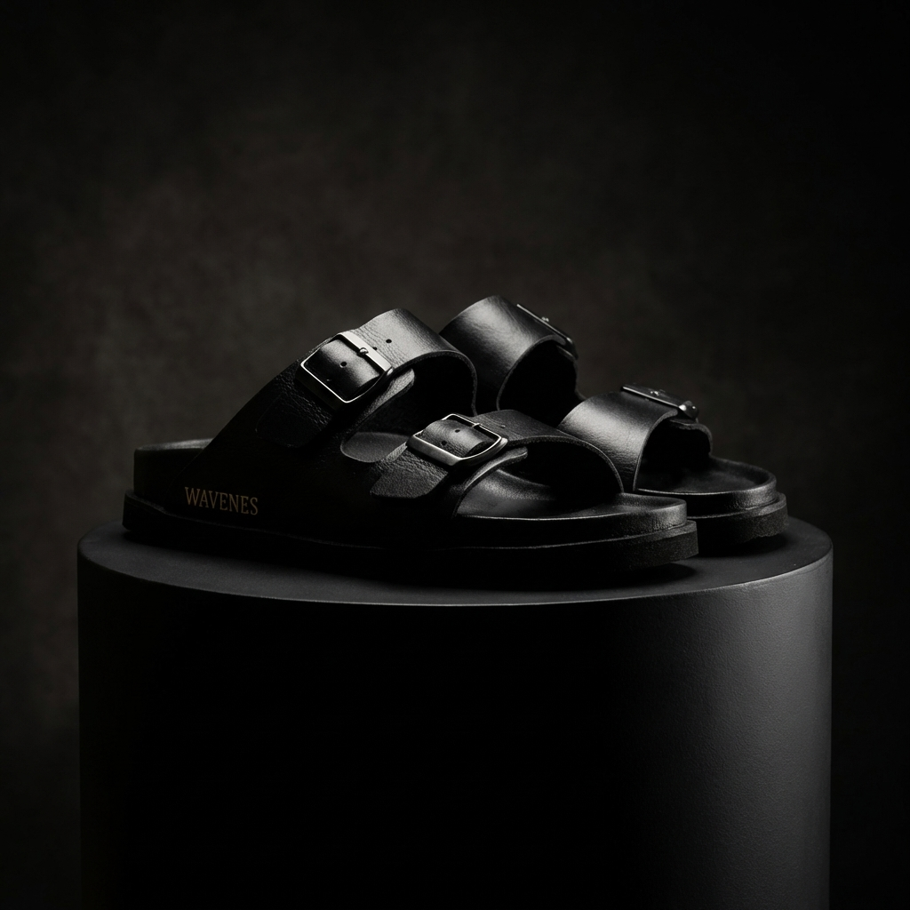 Sandalias en Cuero para Hombre Adventures Negras